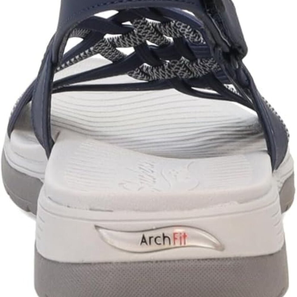 Womens Sport Sandals Reggae Style Comfort Arch Support Adjustable Strap Navy - Picture 3 of 8